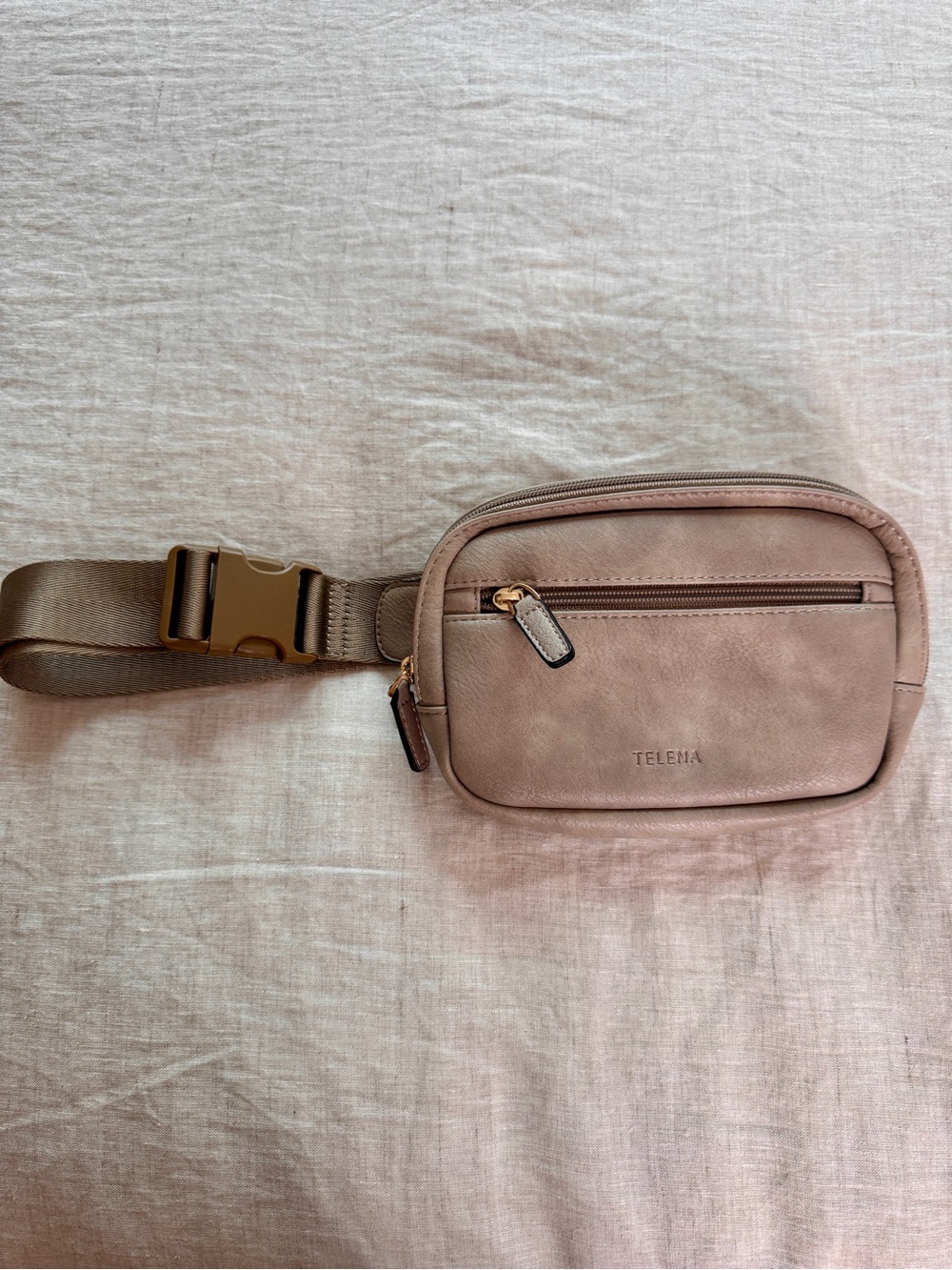 Telena waist pack belt / fanny pack / cross body bag in grey / taupe - NWOT